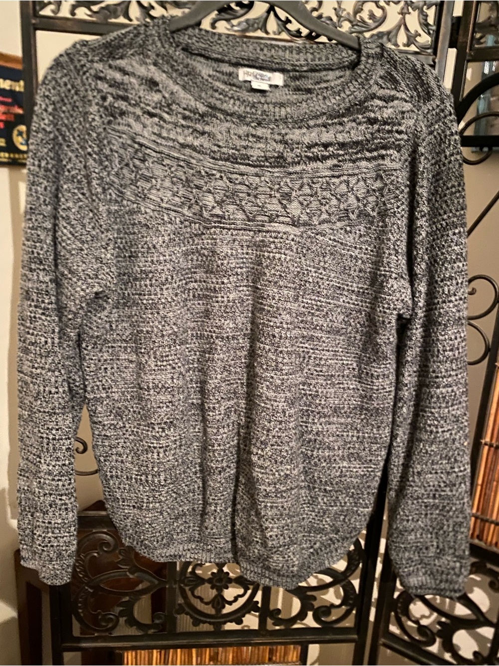 croft & barrow Gray Marled Crewneck Sweater